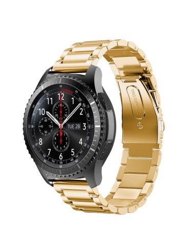 Bracelete Aço Stainless Lux + Ferramenta para Huawei Watch 3 Classic - Ouro