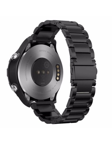 Bracelete Aço Stainless Lux + Ferramenta para Huawei Watch 3 Classic - Preto
