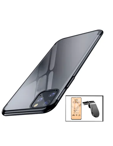 Kit Película CeramicGlass + Capa SlimArmor + Suporte Magnético L para iPhone 13 Pro - Preto