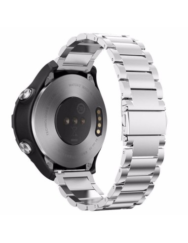 Bracelete Aço Stainless Lux + Ferramenta para Huawei Watch 3 Elite - Cinza