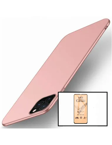 Kit Película CeramicGlass + Capa SlimShield para iPhone 13 Rosa