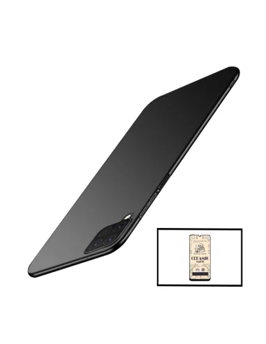 Kit Película CeramicGlass + Capa SlimShield para Samsung Galaxy A12 Preto