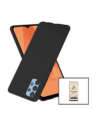 Kit Película CeramicGlass + Capa SlimShield para Samsung Galaxy A32 4G Preto