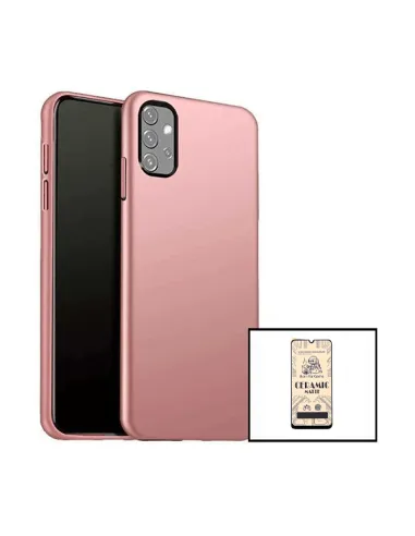 Kit Película CeramicGlass + Capa SlimShield para Samsung Galaxy A32 4G Rosa