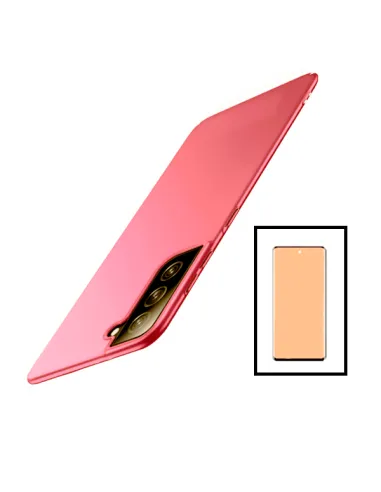 Kit Película CeramicGlass + Capa SlimShield para Samsung Galaxy S22+ Plus 5G - Rosa