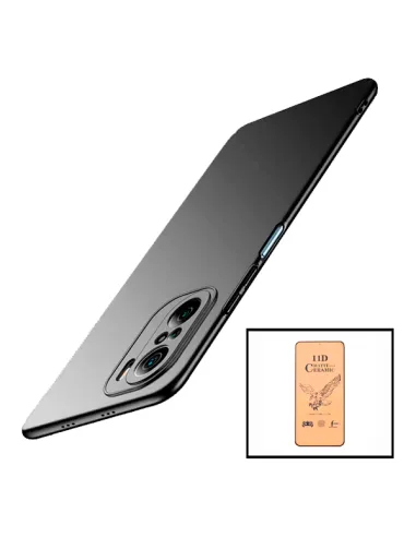 Kit Película CeramicGlass + Capa SlimShield para Xiaomi Redmi Note 10 Preto