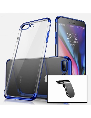 Kit Suporte Magnético L Safe Driving Carro + Capa SlimArmor para iPhone SE New 2020 - Azul