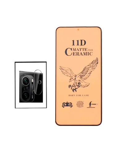 Kit Película CeramicGlass + Película de Camara para Xiaomi Redmi K40 Pro+ Plus