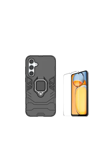 Kit Vidro Temperado ClearGlass + Capa Military  para Samsung Galaxy A05s - Preto