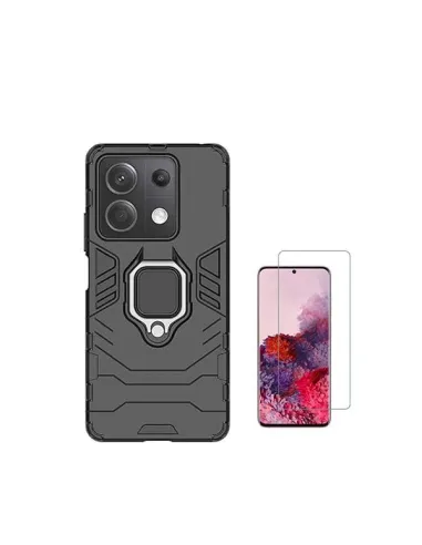 Kit Vidro Temperado ClearGlass + Capa Military  para Xiaomi Poco X6 5G - Preto