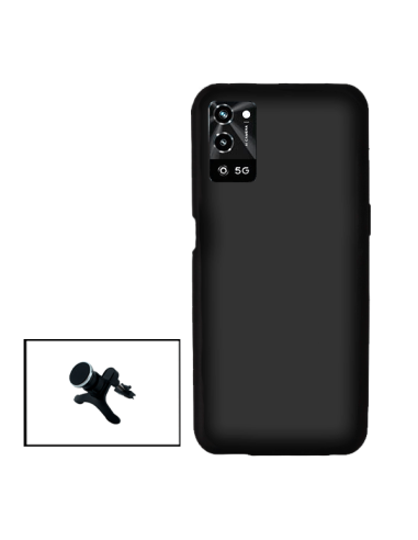 Kit Suporte Magnético Reforçado de Carro + Capa Silicone Líquido para Oppo A56 5G