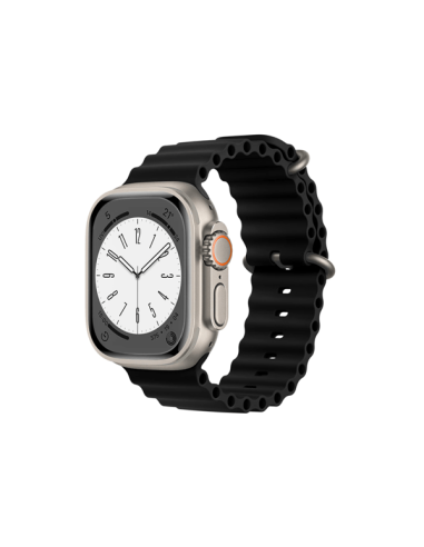 Bracelete Silicone Ocean Waves para Apple Watch Ultra 2 - Preto