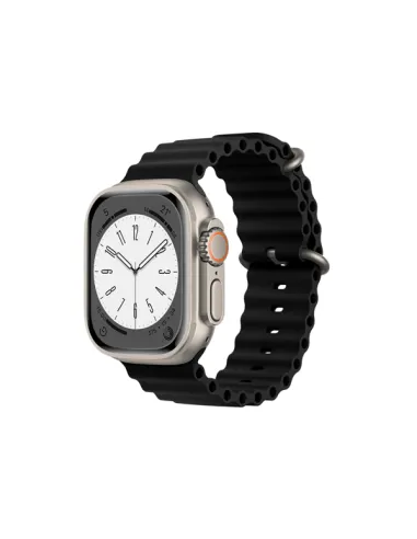 Bracelete Silicone Ocean Waves para Apple Watch Ultra 2 - Preto