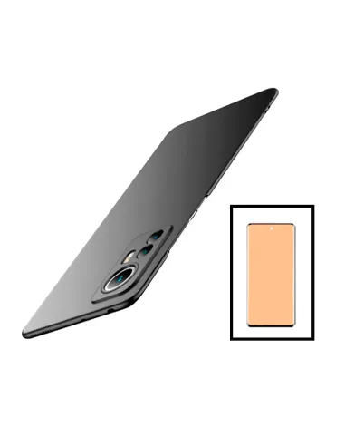 Kit Vidro Temperado Curved + Capa SlimShield para Xiaomi 12 Pro - Preto