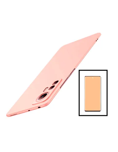 Kit Vidro Temperado Curved + Capa SlimShield para Xiaomi 12 Pro - Rosa