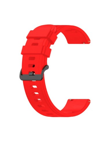 Bracelete SmoothSilicone Com Fivela para AmazFit Bip 3 Pro - Vermelho