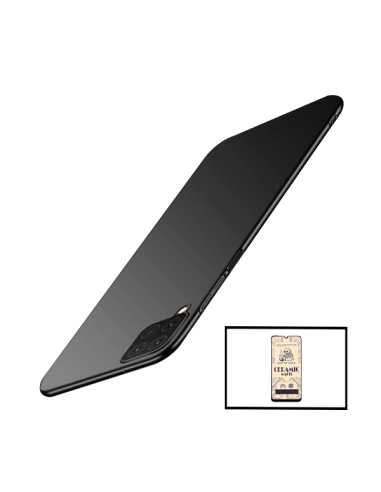Kit Vidro Temperado CeramicGlass Full Cover + Capa SlimShield para Samsung Galaxy M42 5G Preto