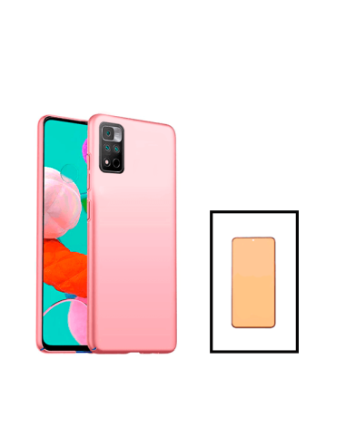 Kit Vidro Temperado CeramicGlass Full Cover + Capa SlimShield para Xiaomi Poco X4 NFC - Rosa