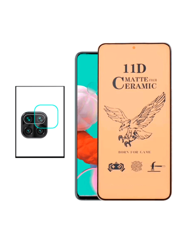 Kit Vidro Temperado CeramicGlass Full Cover + Película de Camara para Xiaomi Redmi Note 9s