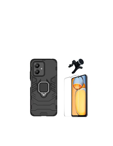 Kit Vidro Temperado ClearGlass + Capa 3X1 Military Defender + Suporte Magnético de Carro Reforçado Phonecare para Xiaomi Redmi 1