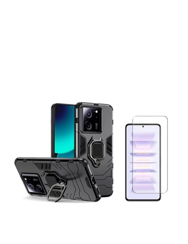 Kit Vidro Temperado ClearGlass + Capa 3X1 Military Defender Phonecare para Xiaomi 13T - Preto
