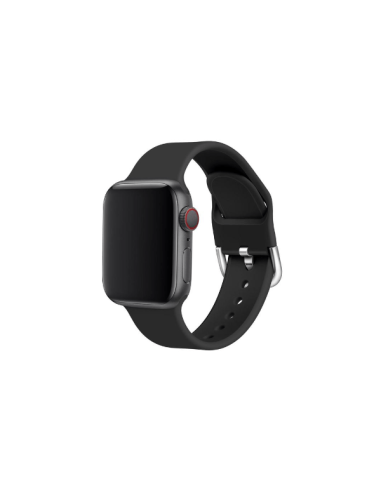 Bracelete SmoothSilicone Com Fivela para Apple Watch SE (2022) 44mm - Preto