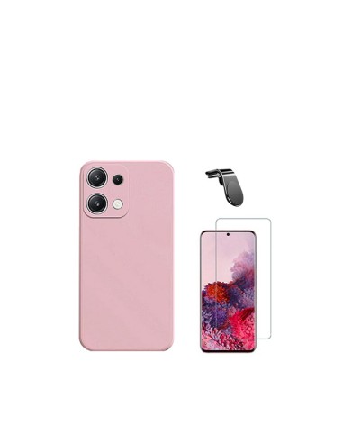 Kit Vidro Temperado ClearGlass + Capa Silicone Líquido + Suporte Magnético L Safe Driving Carro Phonecare para Xiaomi Redmi Note