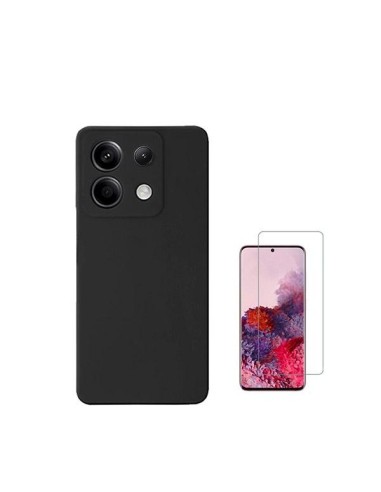 Kit Vidro Temperado ClearGlass + Capa Silicone Líquido Phonecare para Xiaomi Poco X6 5G - Preto