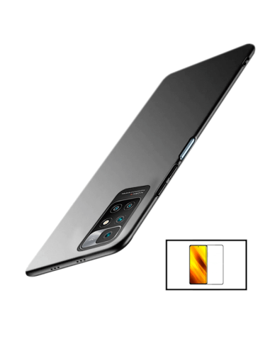 Kit Película de Vidro Temperado Curved + Capa SlimShield para Xiaomi Redmi Note 11 4G - Preto