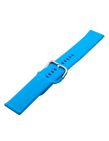 Bracelete SmoothSilicone Com Fivela para Fossil Q Explorist HR Gen 4 - Azul Céu