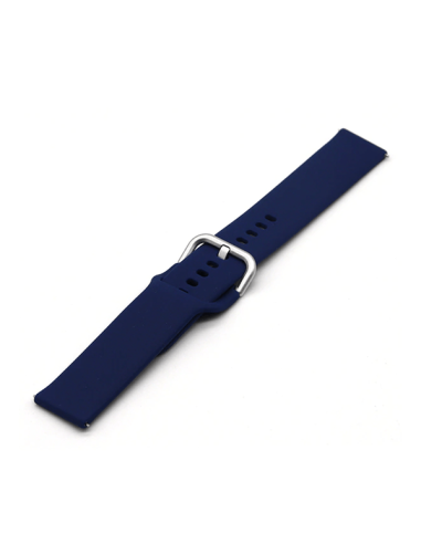 Bracelete SmoothSilicone Com Fivela para Fossil Q Explorist HR Gen 4 - Azul Escuro