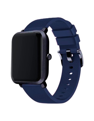 Bracelete SmoothSilicone Com Fivela para Garmin Approach S12 - 2022 Edition - Azul Escuro