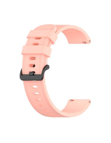 Bracelete SmoothSilicone Com Fivela para Garmin Fenix 7S - Standard Edition 42mm - Rosa