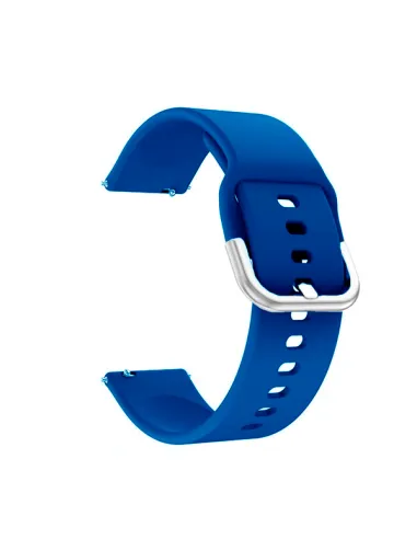 Bracelete SmoothSilicone Com Fivela para Garmin Forerunner 255S Music - Azul Escuro