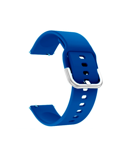 Bracelete SmoothSilicone Com Fivela para Garmin Venu 2S - Azul Escuro
