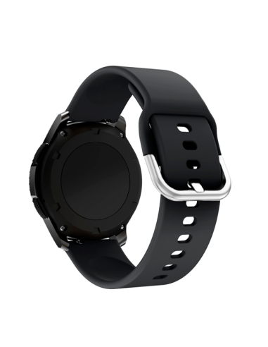 Bracelete SmoothSilicone Com Fivela para Garmin Vivoactive 4s - 40mm - Preto