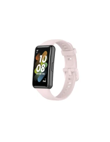 Bracelete SmoothSilicone Com Fivela para Huawei Band 7 - Rosa