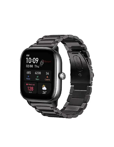 Bracelete Aço Stainless Lux para OnePlus Nord Watch - Preto