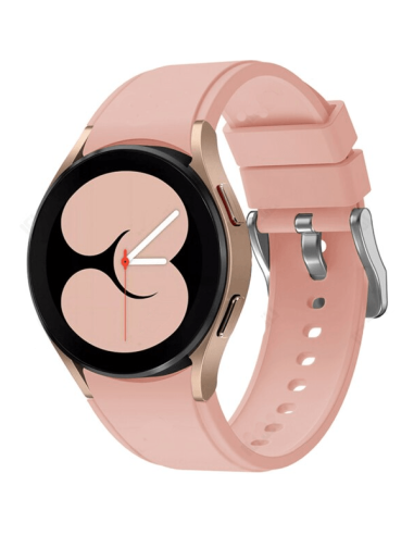 Bracelete SmoothSilicone Com Fivela para Samsung Galaxy Watch4 Bluetooth 44mm - Rosa