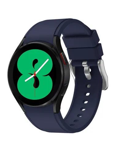 Bracelete SmoothSilicone Com Fivela para Samsung Galaxy Watch4 40mm - Azul Escuro