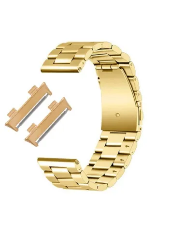 Bracelete Aço Stainless Lux para Oppo Watch 46mm - Ouro