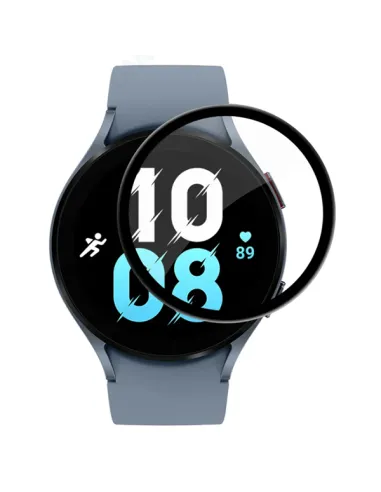 Película Protectora de Ecrã Gel Full Cover Com Bordas Pretas para Samsung Galaxy Watch6 40mm LTE - Transparente