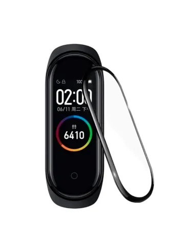 Película Protectora de Ecrã Gel Full Cover Com Bordas Pretas para Xiaomi Mi Band 7 - Transparente