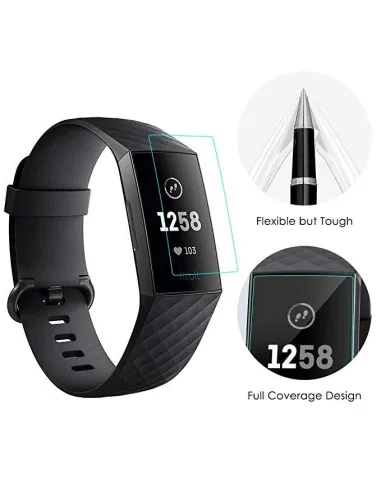 Película Protectora de Ecrã Hydrogel Full Cover SmartWatch para Fitbit Charge 3