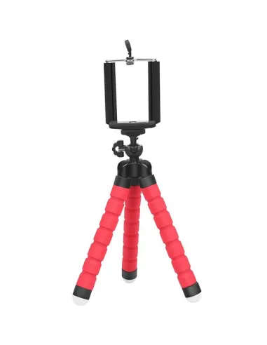 Suporte Mini Tripé Flexivel Sponge Octopus Tripod - Vermelho