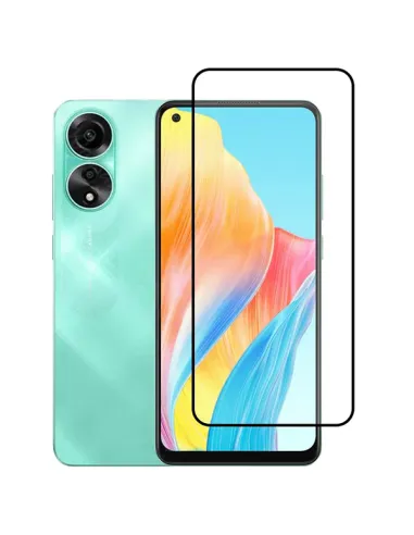 Vidro Temperado Vidro Full Cover para Oppo A78 4G - Transparente/Preto