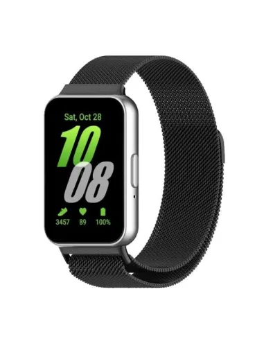 Bracelete Milanese Loop Fecho Magnético  para Samsung Galaxy Fit3 - Preto