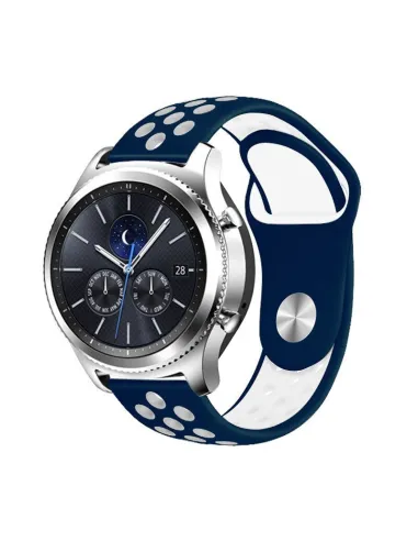 Bracelete SpOrtyStyle  para Honor Watch GS 4 - Azul Escuro / Branco