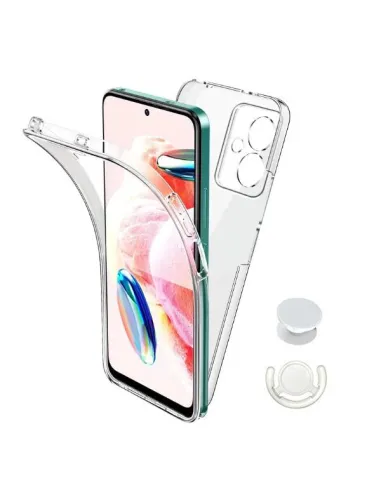 Kit Capa 360° Impact Protection + 1 GripHolder + 1 Suporte  para Oppo A79 5G - Transparente/Branco