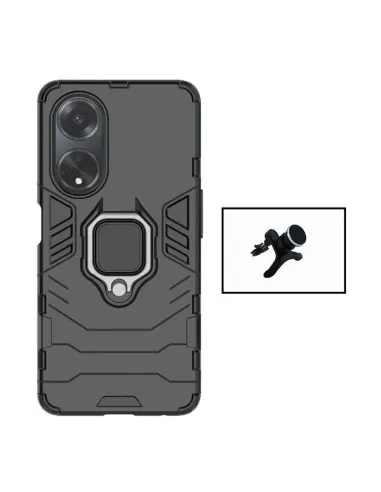 Kit Suporte Magnético Reforçado + Capa Military  para Oppo A18 - Preto